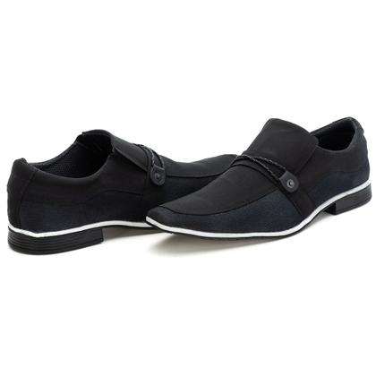 Imagem de Sapato Casual Hfast Shoes Bico Quadrado sem Cadarço com Recortes Detalhe Gravata