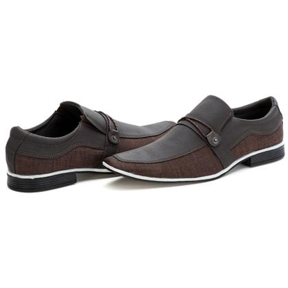 Imagem de Sapato Casual Hfast Shoes Bico Quadrado sem Cadarço com Recortes Detalhe Gravata