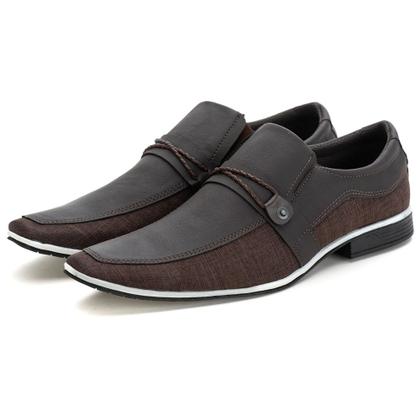 Imagem de Sapato Casual Hfast Shoes Bico Quadrado sem Cadarço com Recortes Detalhe Gravata