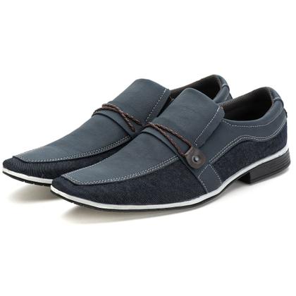 Imagem de Sapato Casual Hfast Shoes Bico Quadrado sem Cadarço com Recortes Detalhe Gravata