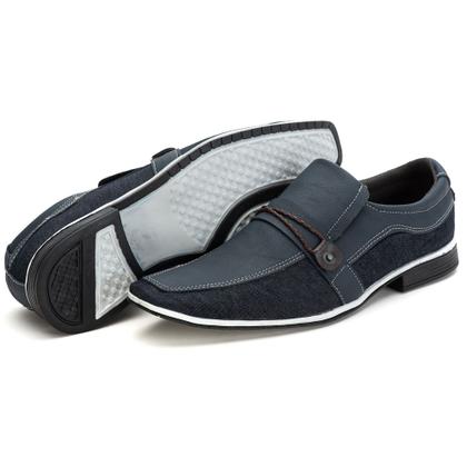 Imagem de Sapato Casual Hfast Shoes Bico Quadrado sem Cadarço com Recortes Detalhe Gravata