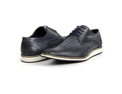 Imagem de Sapato Casual Oxford Masculino Bigioni Couro Marinho 516