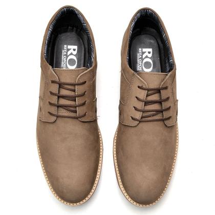 Imagem de Sapato Casual Reta Oposta com Cadarço Costura Manual e Sola Borracha Leve