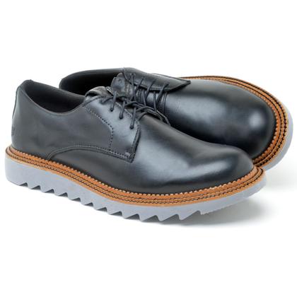 Imagem de Sapato coturno casual cano curto em couro lactego