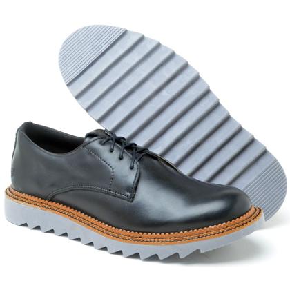 Imagem de Sapato coturno casual cano curto em couro lactego