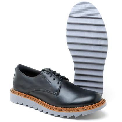 Imagem de Sapato coturno casual cano curto em couro lactego