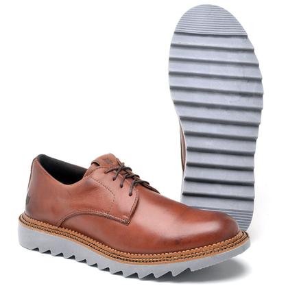 Imagem de Sapato coturno casual cano curto em couro lactego