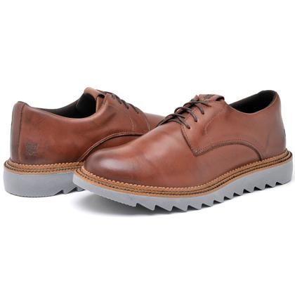 Imagem de Sapato coturno casual cano curto em couro lactego