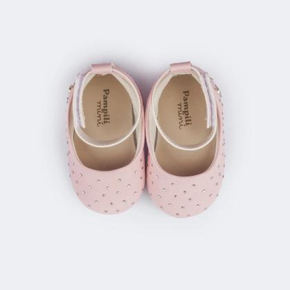 Imagem de Sapato de Bebê Menina Nina Strass Rosa - Vem Com Mimo Pampili