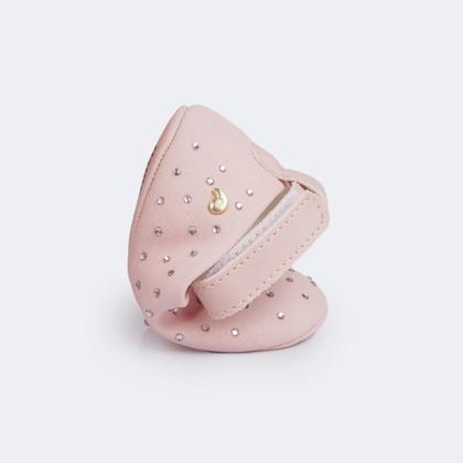Imagem de Sapato de Bebê Menina Nina Strass Rosa - Vem Com Mimo Pampili