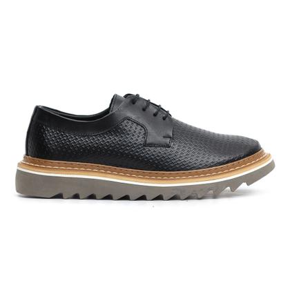 Imagem de Sapato de Couro Oxford Masculino Derby Tratorado Premium