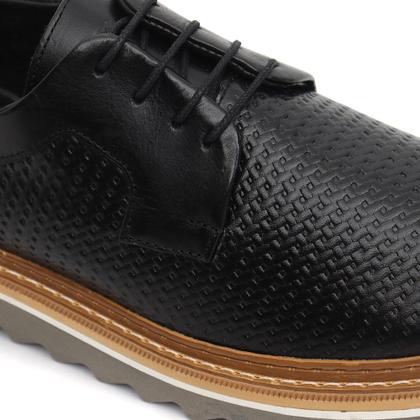 Imagem de Sapato de Couro Oxford Masculino Derby Tratorado Premium