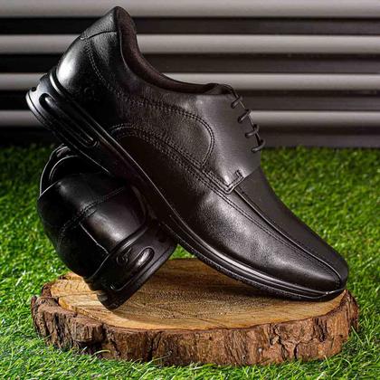 Imagem de Sapato Democrata Smart Comfort Air Spot C/ Cadarço Preto - Masculino