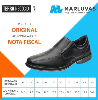 Imagem de Sapato EPI Ocupacional sem Cadarço em Couro com Elástico Marluvas 20S29-S London Safe