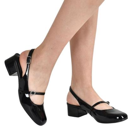 Sapato Estilo Mary Jane Salto Baixo Via Marte 070-002 - Oxford