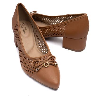 Imagem de Sapato Feminino Modare com Detalhe Vazado Caramelo