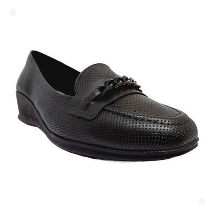 Imagem de Sapato feminino modare mocassim anabela microperfuros preto 