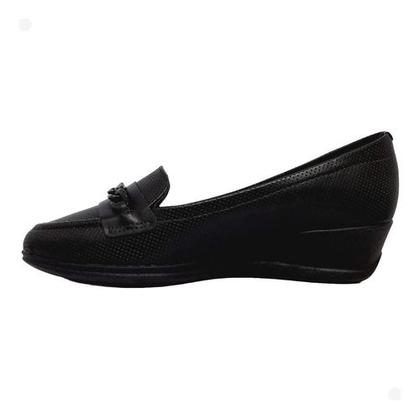 Imagem de Sapato feminino modare mocassim anabela microperfuros preto 