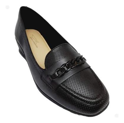 Imagem de Sapato feminino modare mocassim anabela microperfuros preto 