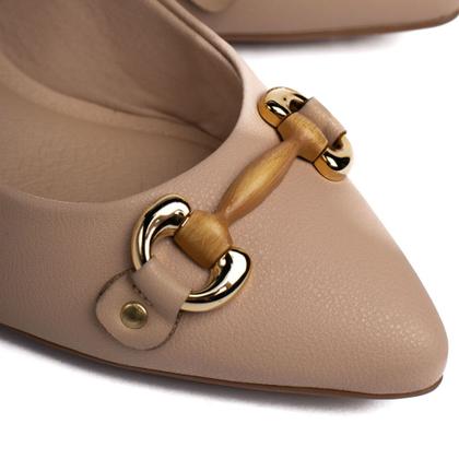 Imagem de Sapato Feminino Modare Slingback com Enfeite Bege