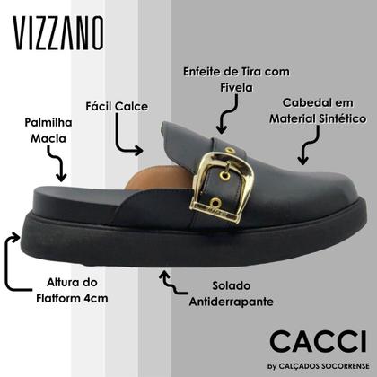 Imagem de Sapato Feminino Mule Clog Conforto Slip On Vizzano