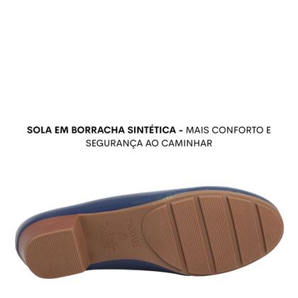 Imagem de Sapato Feminino Salto Baixo Modare 7032.500 - Marinho Pelica - 39