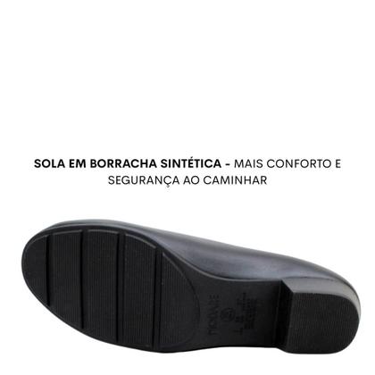 Imagem de Sapato Feminino Salto Baixo Modare 7032.500 - Preto Napa - 39