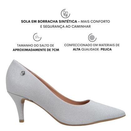 Imagem de Sapato Feminino Scarpin Salto Baixo Vizzano Glitter 1185.702