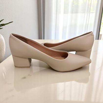 Imagem de Sapato Feminino Scarpin Salto Robusto Vizzano