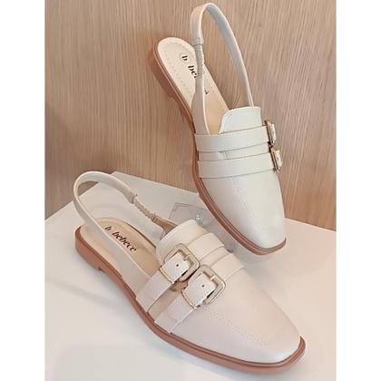 Imagem de Sapato Feminino Slingback Rasteiro Bebecê Aveia T1118-098