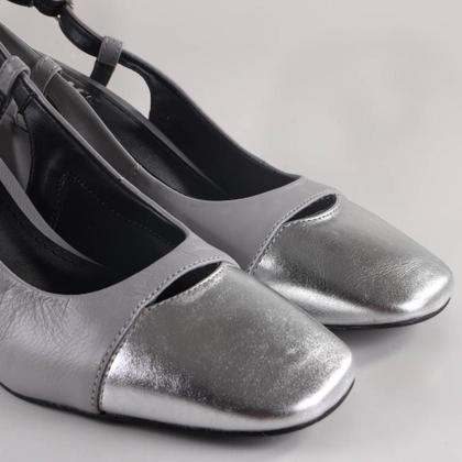 Sapato Feminino Zariff Boneca Cinza - Scarpin Feminino - Magazine