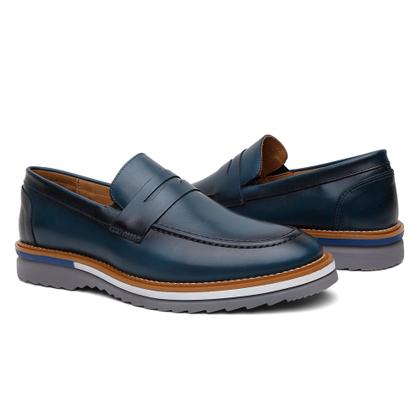 Imagem de Sapato Masculino 100% Couro Casual Loafer Monk Estiloso