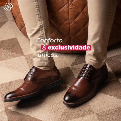 Imagem de Sapato Masculino Casual Derby de Amarrar Oxford Confortável Elegante Militar