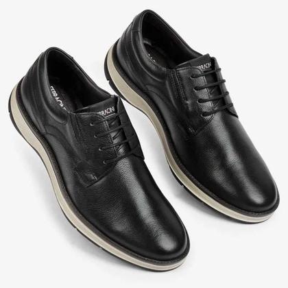 Imagem de Sapato Masculino Casual Fluence Couro Preto Ferracini 5540-559G