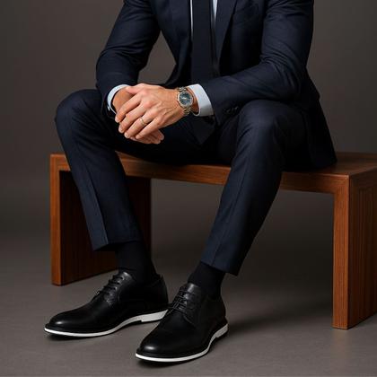 Imagem de Sapato Masculino Centuria Tamanho Especial Derby Couro Preto