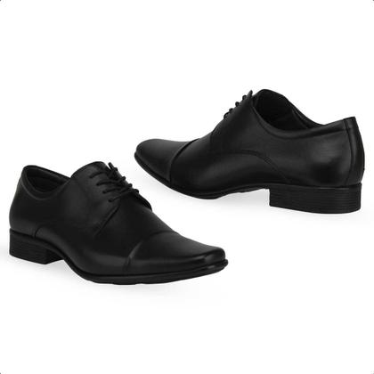 Imagem de Sapato Masculino Couro Jota Pe Social Derby casual cadarço 13109