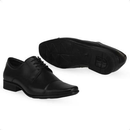 Imagem de Sapato Masculino Couro Jota Pe Social Derby casual cadarço 13109