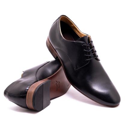 Imagem de Sapato Masculino Derby Social Até 46 Saul Avalon em Couro Preto