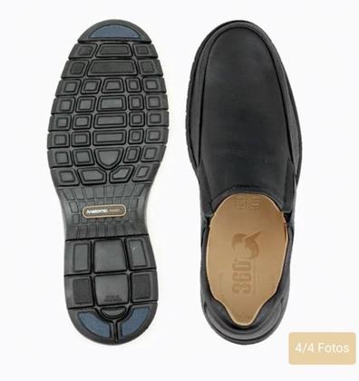 Imagem de Sapato Masculino em Couro Floater Preto - Cód 7902