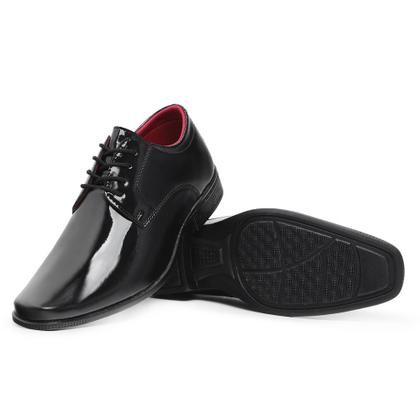 Imagem de Sapato Masculino Leve de Qualidade Verniz Preto Conforto