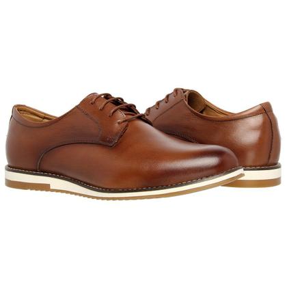 Imagem de Sapato Masculino Linha Social Confort Couro Oxford Cor Caramelo