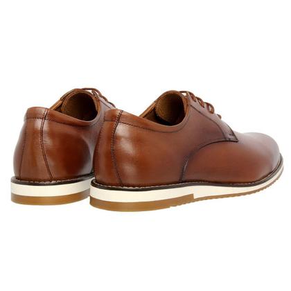 Imagem de Sapato Masculino Linha Social Confort Couro Oxford Cor Caramelo