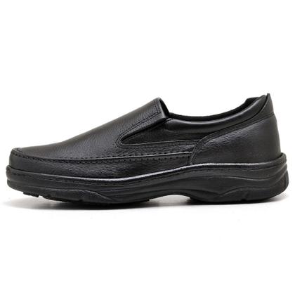 Imagem de Sapato Masculino Ortopédico Conforto Couro Elástico Pizaflex