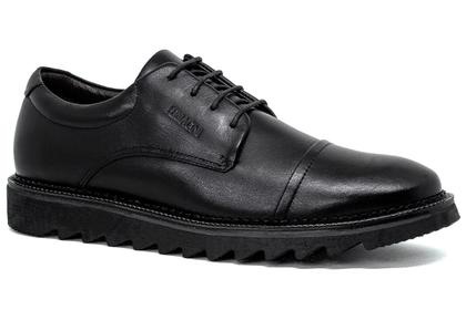 Imagem de Sapato Masculino Social Ferracini 24h Filadélfia Couro Cadarço Redondo Confortável Derby