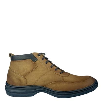 Imagem de Sapato Masculino Sollu Selaria Stoned Argila Com Cadarço Couro Macio Ref:9937 C