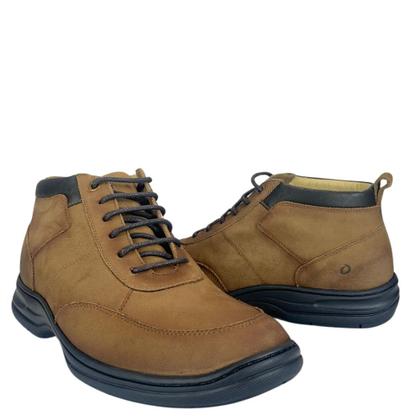 Imagem de Sapato Masculino Sollu Selaria Stoned Argila Com Cadarço Couro Macio Ref:9937 C