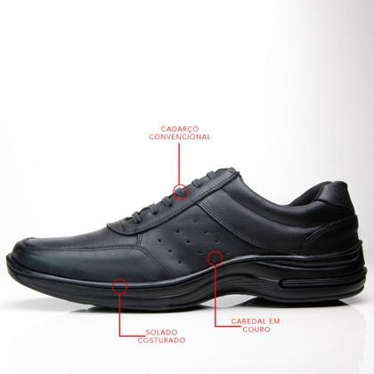 Imagem de Sapato Masculino Vinci em Couro Leather - Conforto o dia todo