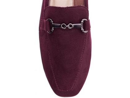 Imagem de Sapato Mocassim Feminino Camurça Bico Alongado