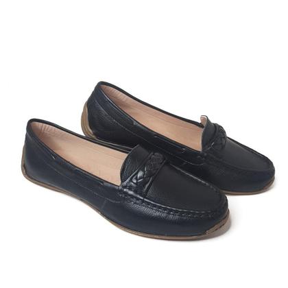 Imagem de Sapato Mocassim Feminino Liliah Shoes Calce Facil Preto Rosie