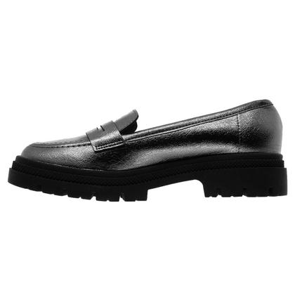 Imagem de Sapato Mocassim Feminino Loafer Moleca 5775.105 Prata